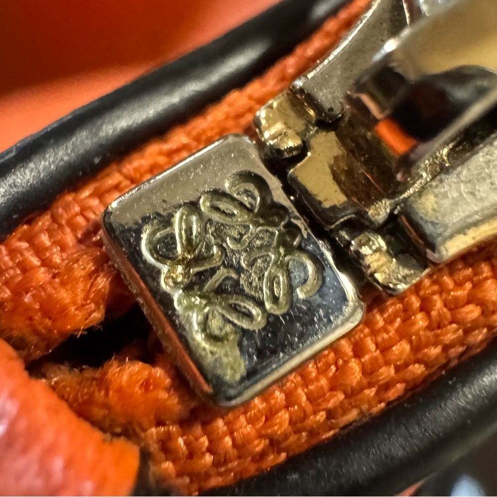 Mini Elephant Calfskin / Leather Crossbody Shoulder Bag in VIVID ORANGE - Picture 10 of 14